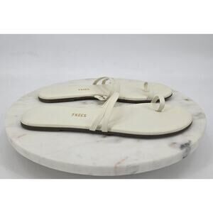 Tkees Minimalist Modern Leah Sandal in Cream